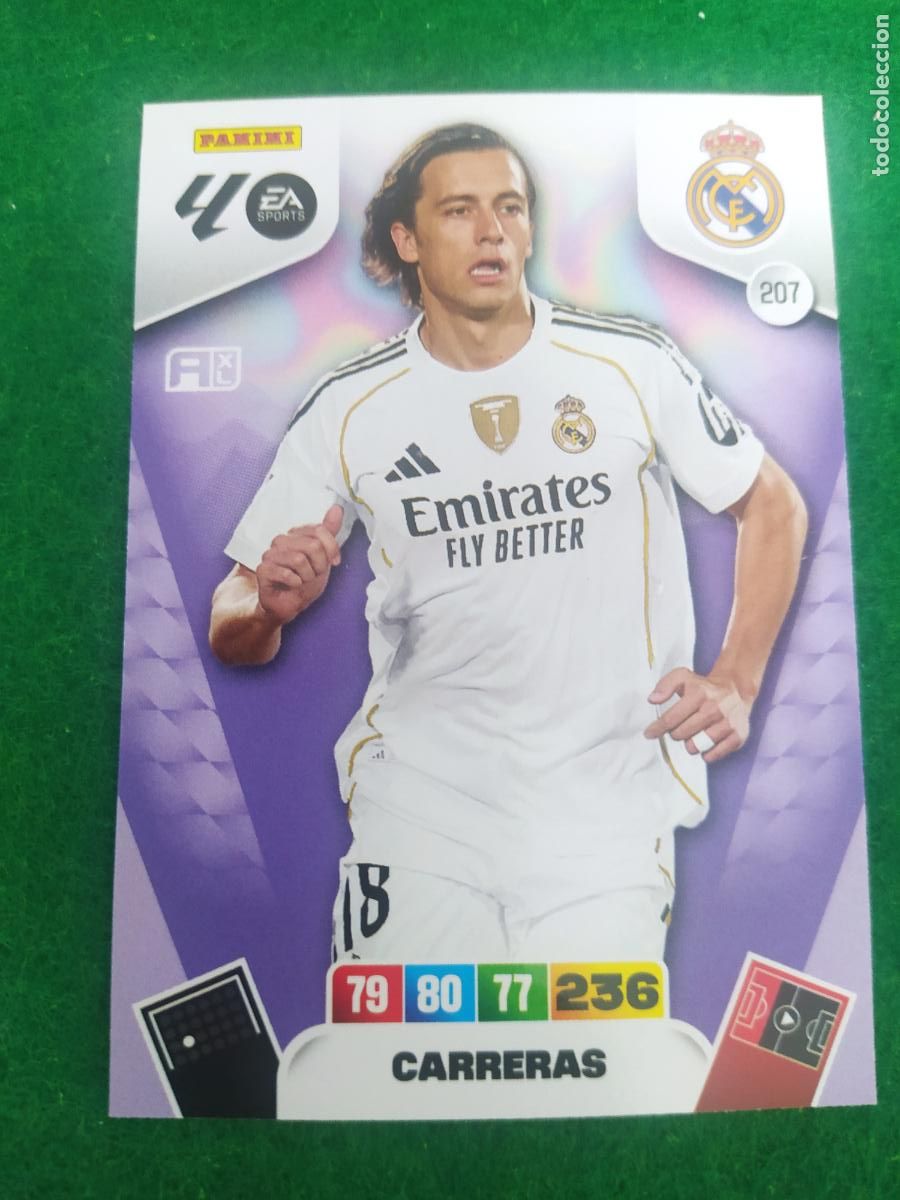 Cromos de Futebol: adrenalyn xl 2025 2026 codigo sin activar real madrid n&ordm; 207 carreras