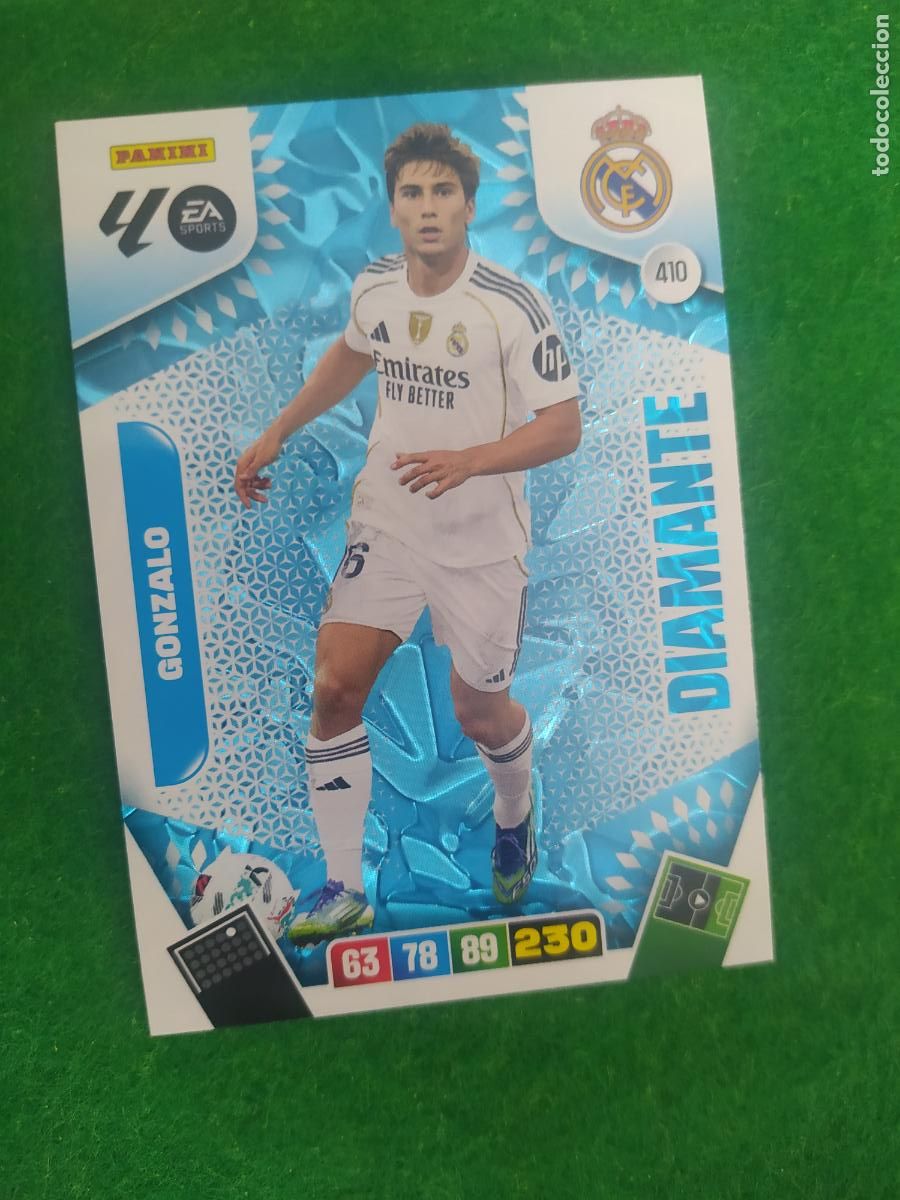 Cromos de Futebol: adrenalyn xl 2025 2026 codigo sin activar diamante n&ordm; 410 gonzalo real madrid