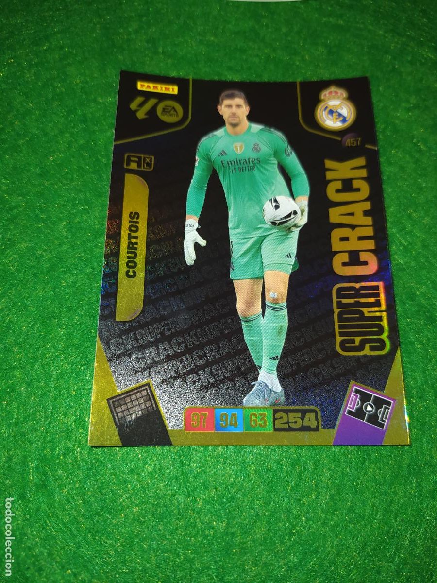 Cartes &agrave; collectionner de Football: adrenalyn xl 2025 2026 codigo sin activar super crack n&ordm; 457 courtois real madrid