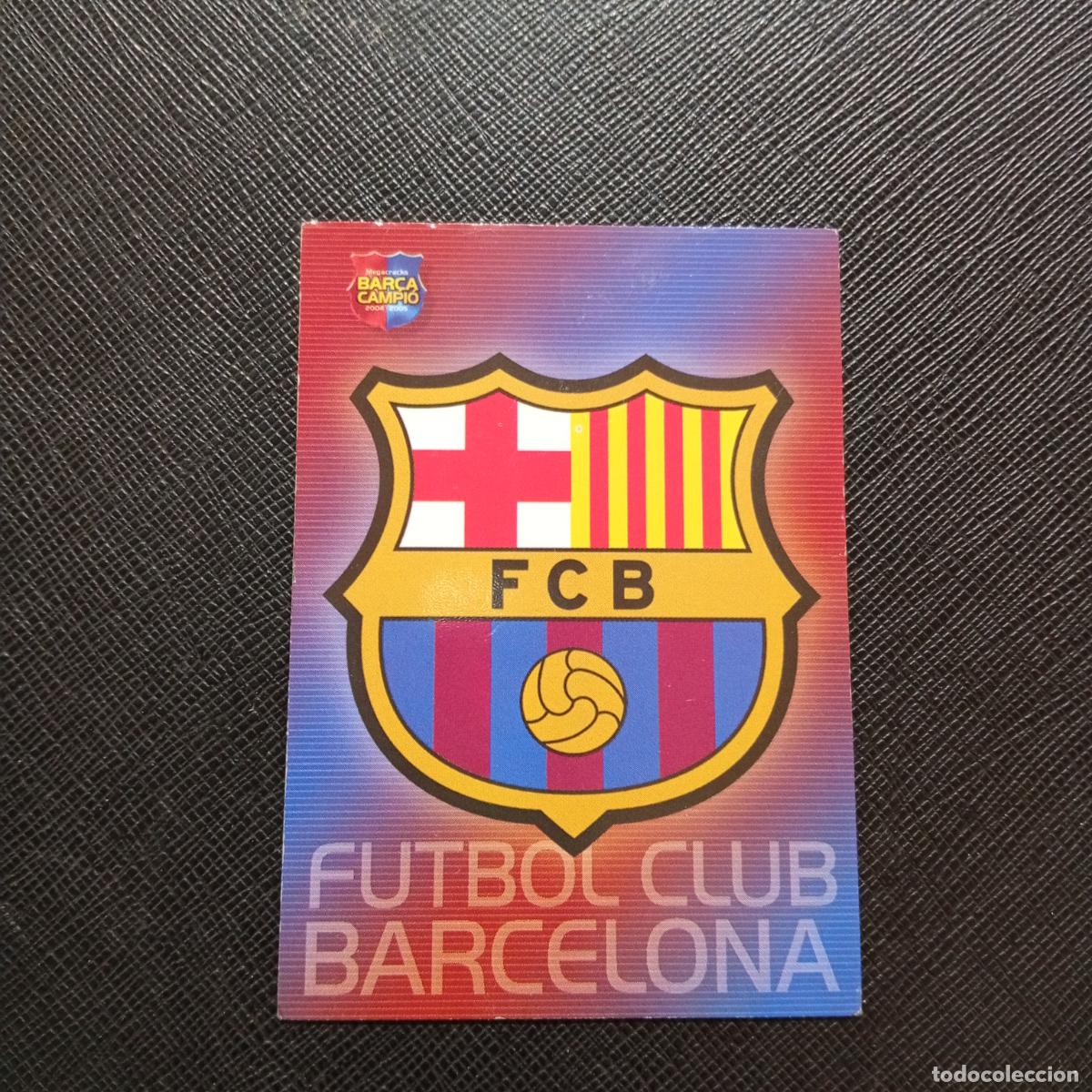 Cromos de F&uacute;tbol: 1 ESCUDO BARCELONA PANINI MEGACRACKS CAMPIO BARCA 04 05 FUTBOL 2004 2005 - A111 PG118