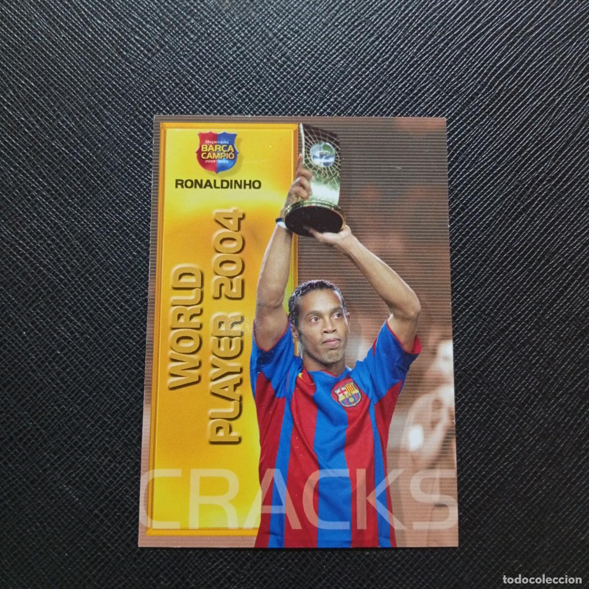 Cromos de F&uacute;tbol: 92 RONALDINHO BARCELONA PANINI MEGACRACKS CAMPIO BARCA 04 05 FUTBOL 2004 2005 - A111 PG154