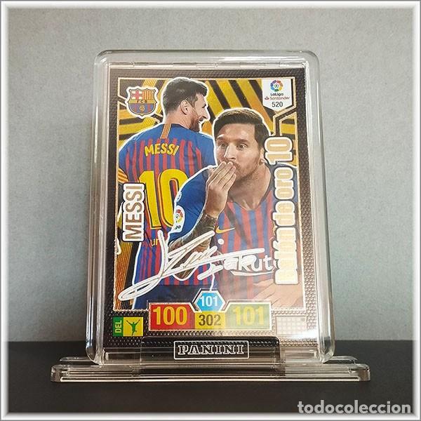 Cromos de F&uacute;tbol: ADRENALYN XL 2018 2019 18 19 PANINI LEO MESSI 520 BAL&Oacute;N DE ORO 10 FIRMADO BARCELONA ALBUM LIGA BAR&Ccedil;A