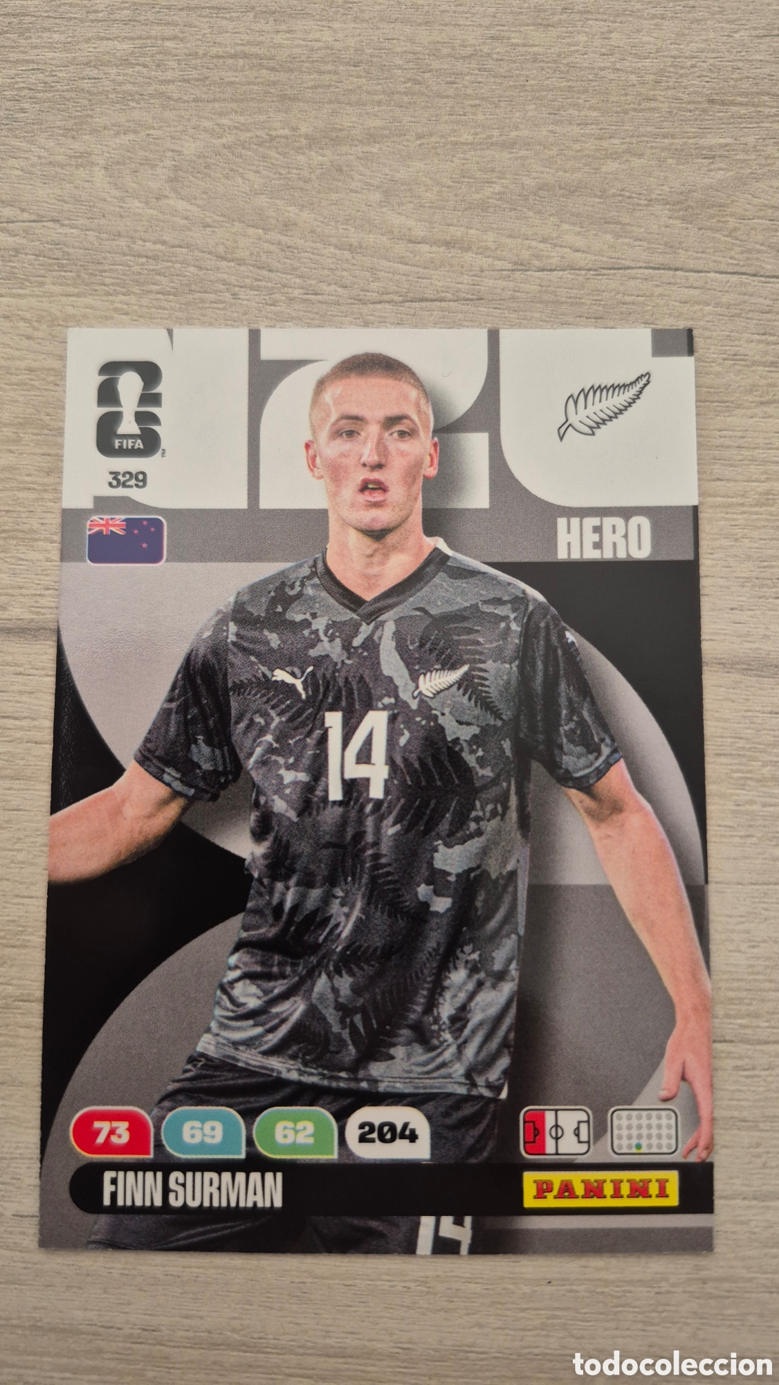 Cromos de F&uacute;tbol: N&deg;329 Nueva Zelanda Finn Surman Adrenalyn FIFA World Cup 2026