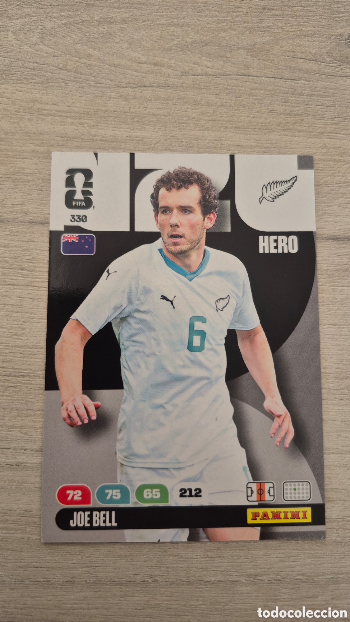 Cromos de F&uacute;tbol: N&deg;330 Nueva Zelanda Joe Bell Adrenalyn FIFA World Cup 2026