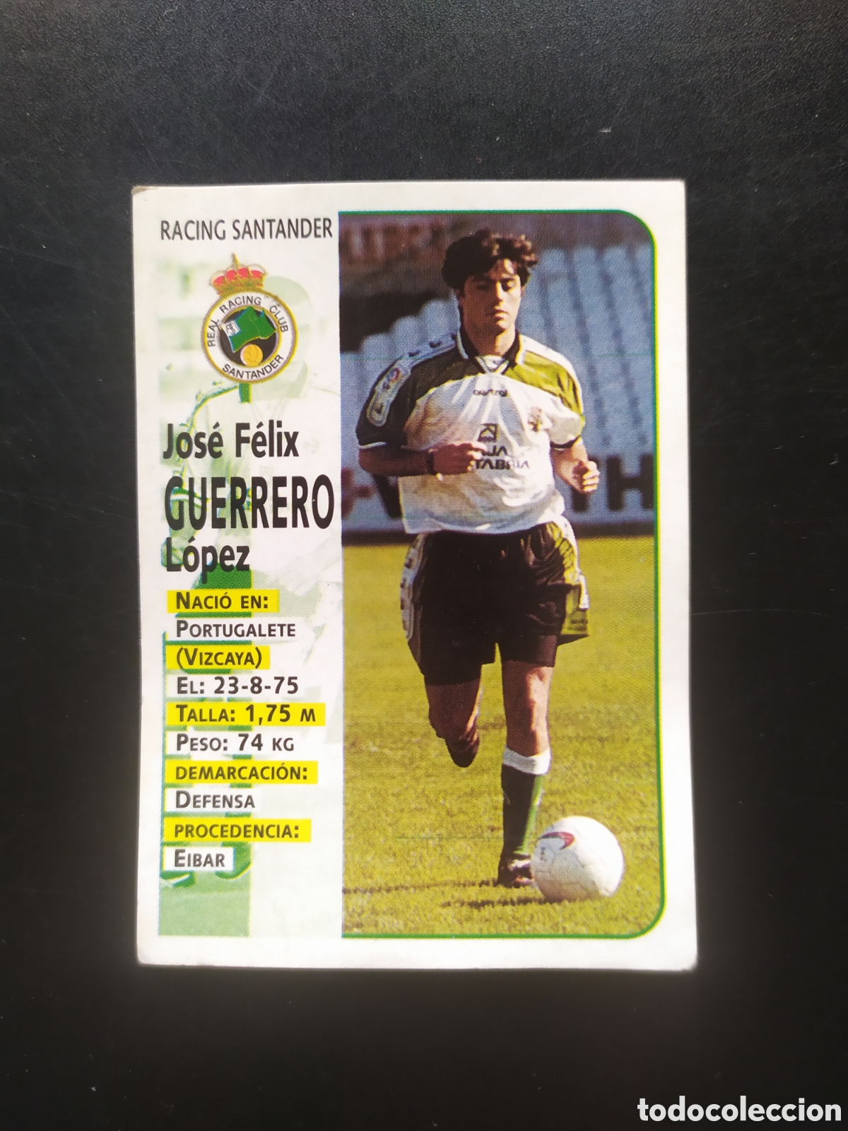 Cromos de F&uacute;tbol: Liga 1998 1999 98 99 panini sports Guerrero n&deg; 282 Racing Santander