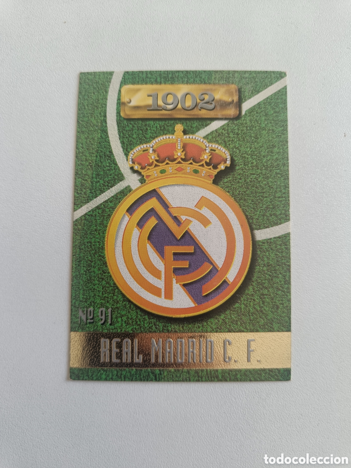 Cromos de F&uacute;tbol: Fichas liga 96 97 mundicromo real madrid escudo 91