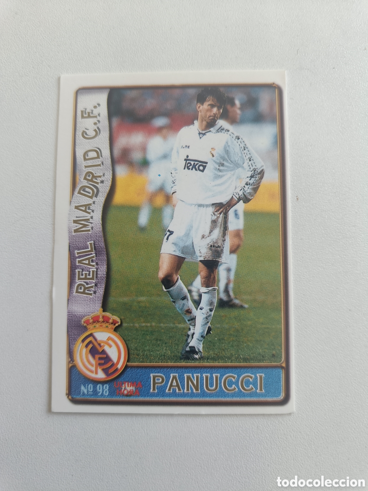Fu&szlig;ball-Sticker: Fichas liga 96 97 mundicromo real madrid panucci 98