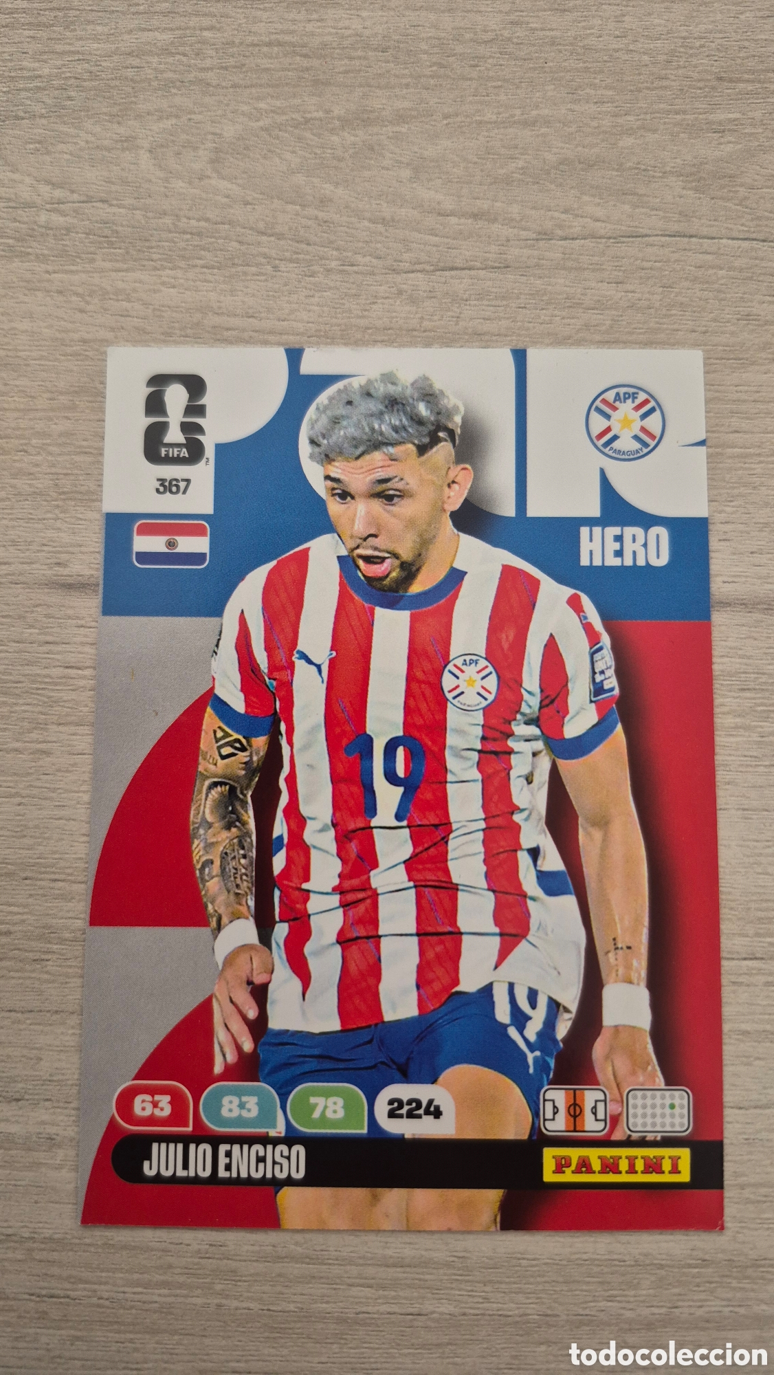 Figurine di Calcio: N&deg;367 Paraguay Julio Enciso Adrenalyn FIFA World Cup 2026