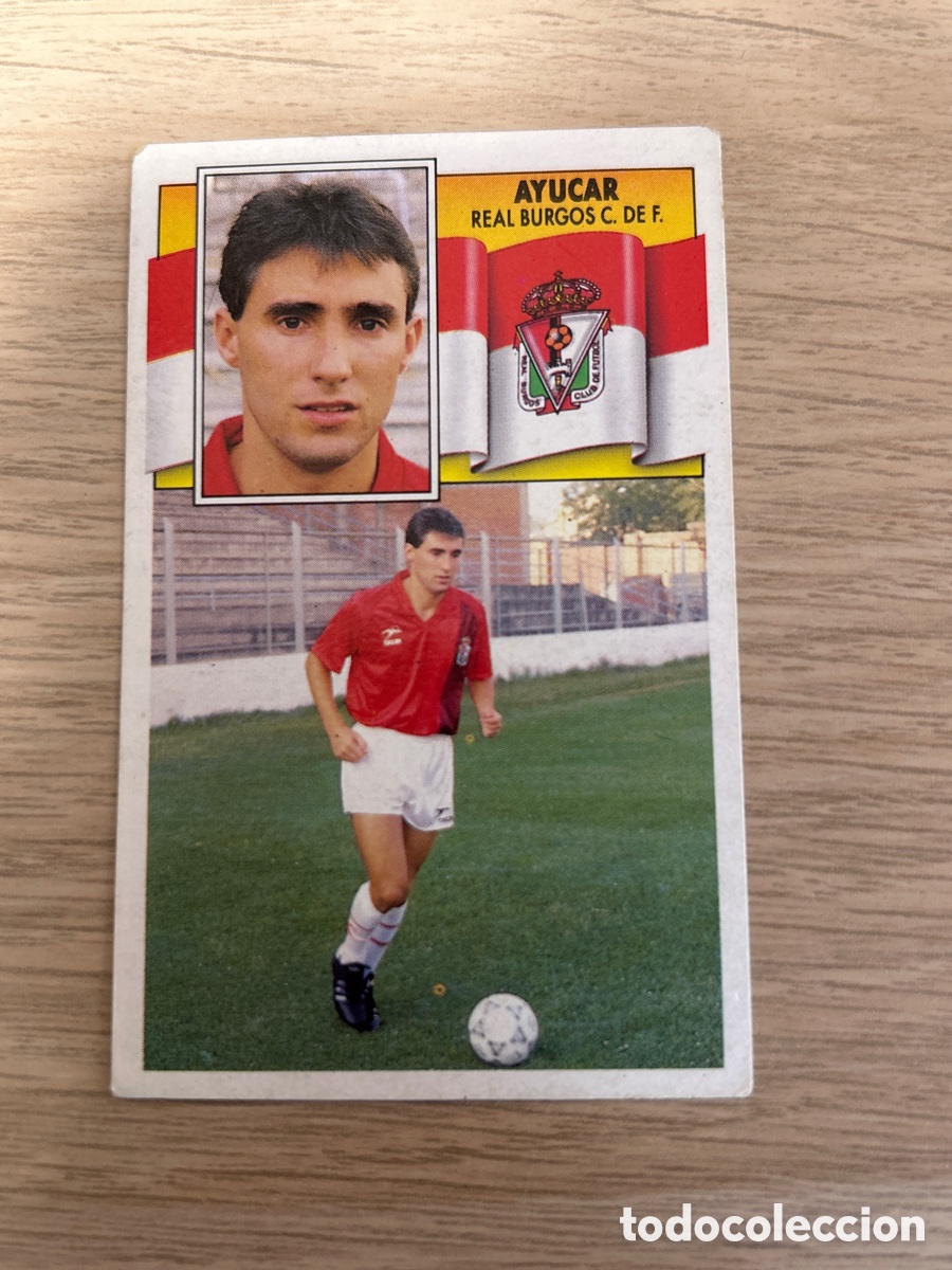 Cromos de f&uacute;tbol: AYUCAR BURGOS FICHAJE 21 LIGA ESTE 1990 1991 90 91 NUNCA PEGADO SIN PEGAR