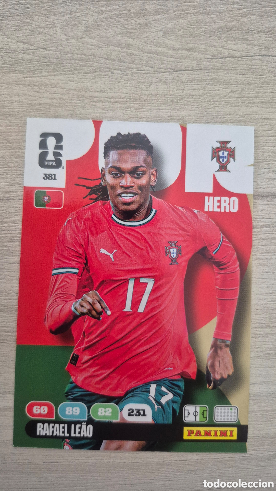 Cartes &agrave; collectionner de Football: N&deg;381 Portugal Rafael Le&atilde;o Adrenalyn FIFA World Cup 2026