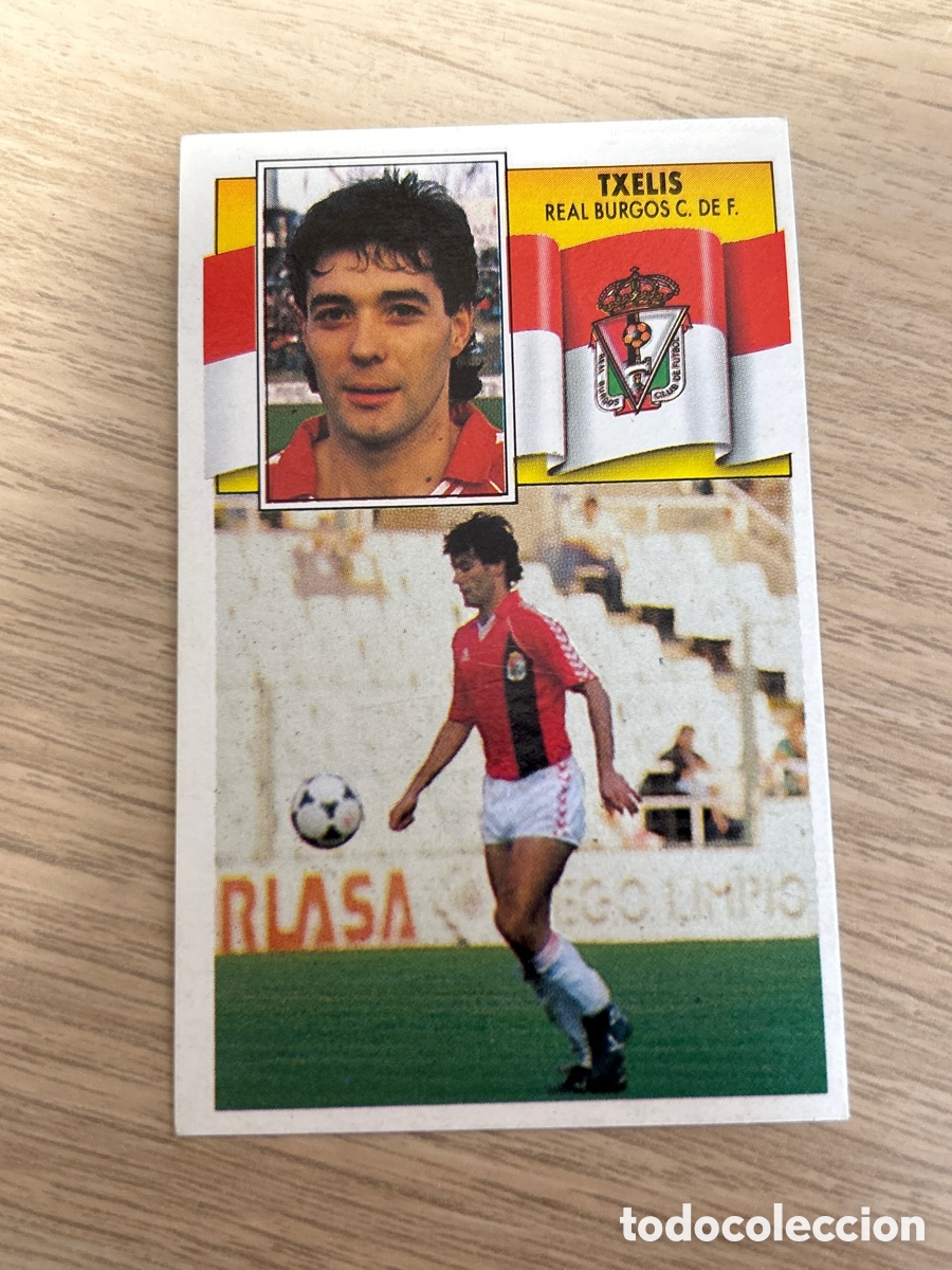 Cartes &agrave; collectionner de Football: TXELIS REAL BURGOS C. F. LIGA ESTE 1990 1991 90 91 NUNCA PEGADO SIN PEGAR