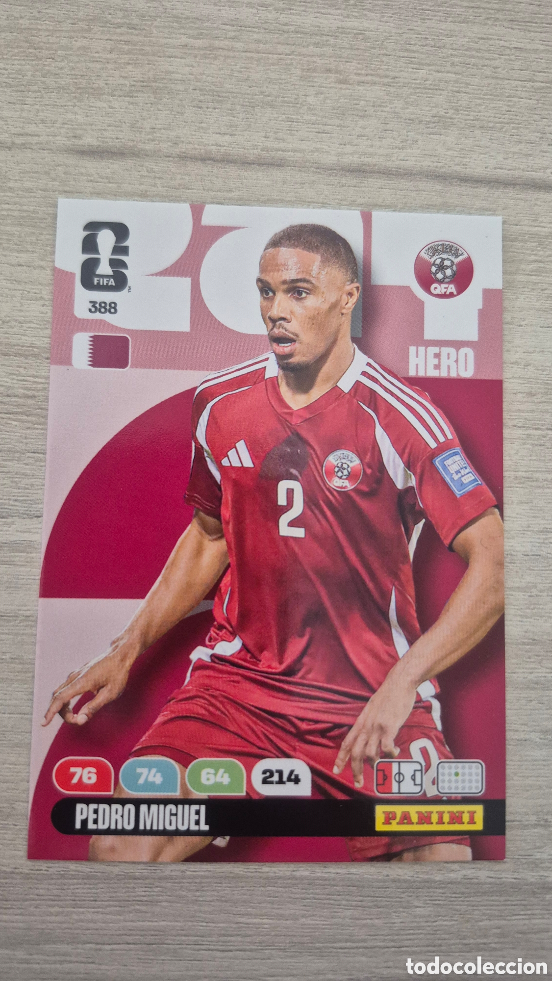 Figurine di Calcio: N&deg;388 Qatar Pedro Miguel Adrenalyn FIFA World Cup 2026
