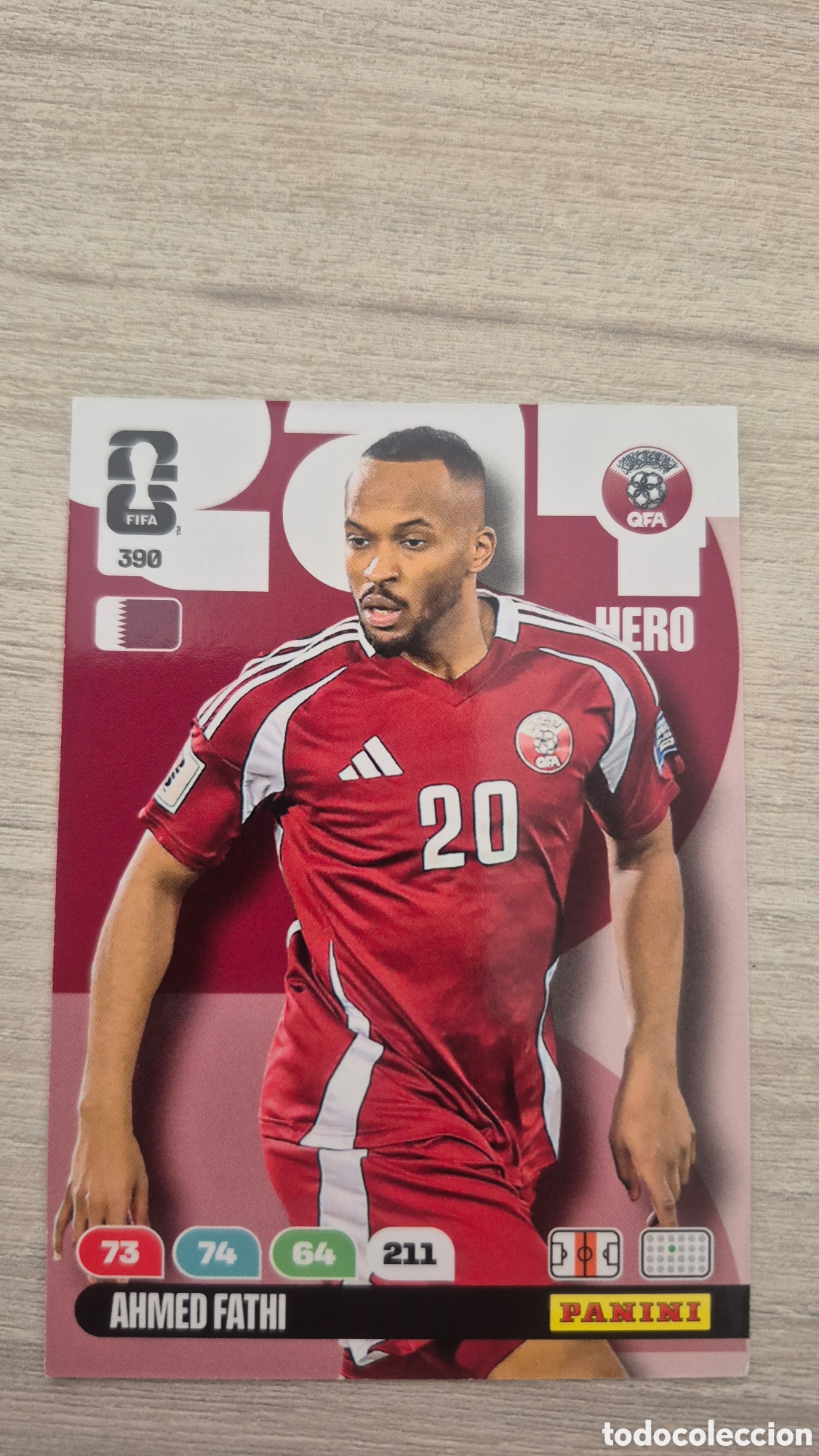 Figurine di Calcio: N&deg;390 Qatar Ahmed Fathi Adrenalyn FIFA World Cup 2026