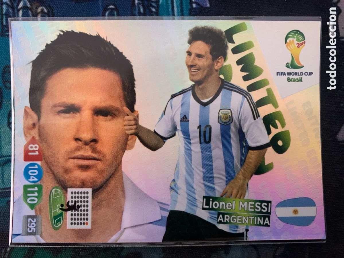 Cromos de F&uacute;tbol: MESSI LIMITADA Adrenalyn Mundial Brasil 2014