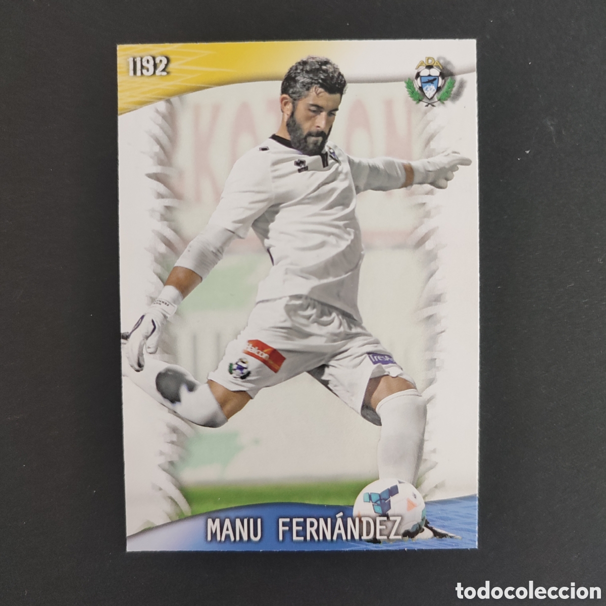Cromos de F&uacute;tbol: 1192 MANU FERNANDEZ (A.D ALCORCON) ULTIMA HORA III , MUNDICROMO QUIZ GAME PLATINUM LIGA 2013 2014
