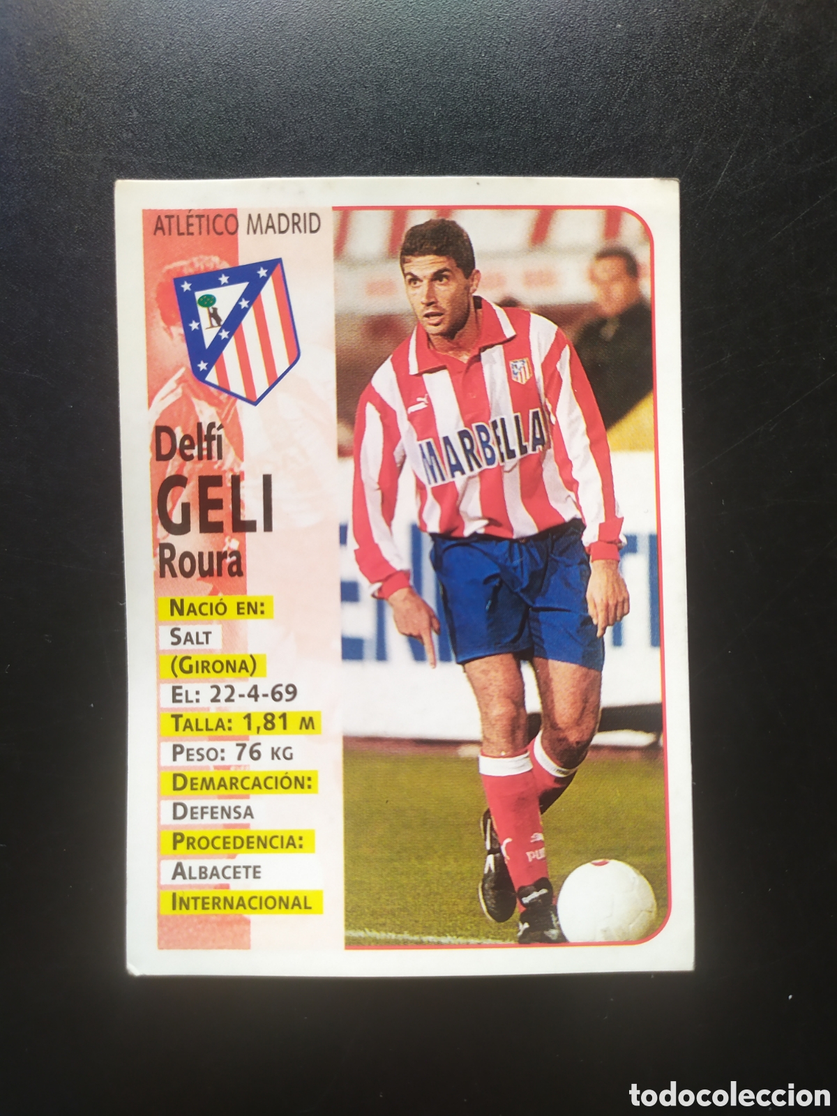 Cromos de F&uacute;tbol: Liga 1998 1999 98 99 panini sports Geli n&deg; 88 Atl&eacute;tico Madrid