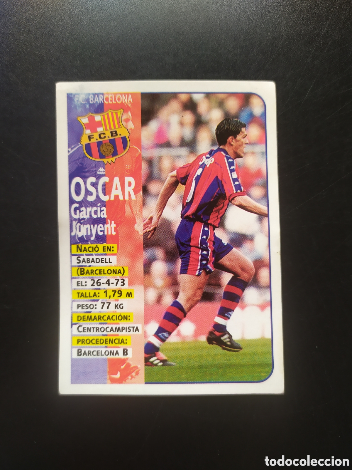 Cromos de F&uacute;tbol: Liga 1998 1999 98 99 panini sports Oscar n&deg; 23 Barcelona
