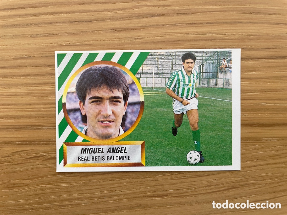 Cromos de F&uacute;tbol: FICHAJE 22 MIGUEL &Aacute;NGEL BETIS SIN PEGAR PERFECTO ESTE 1988/1989 88 89