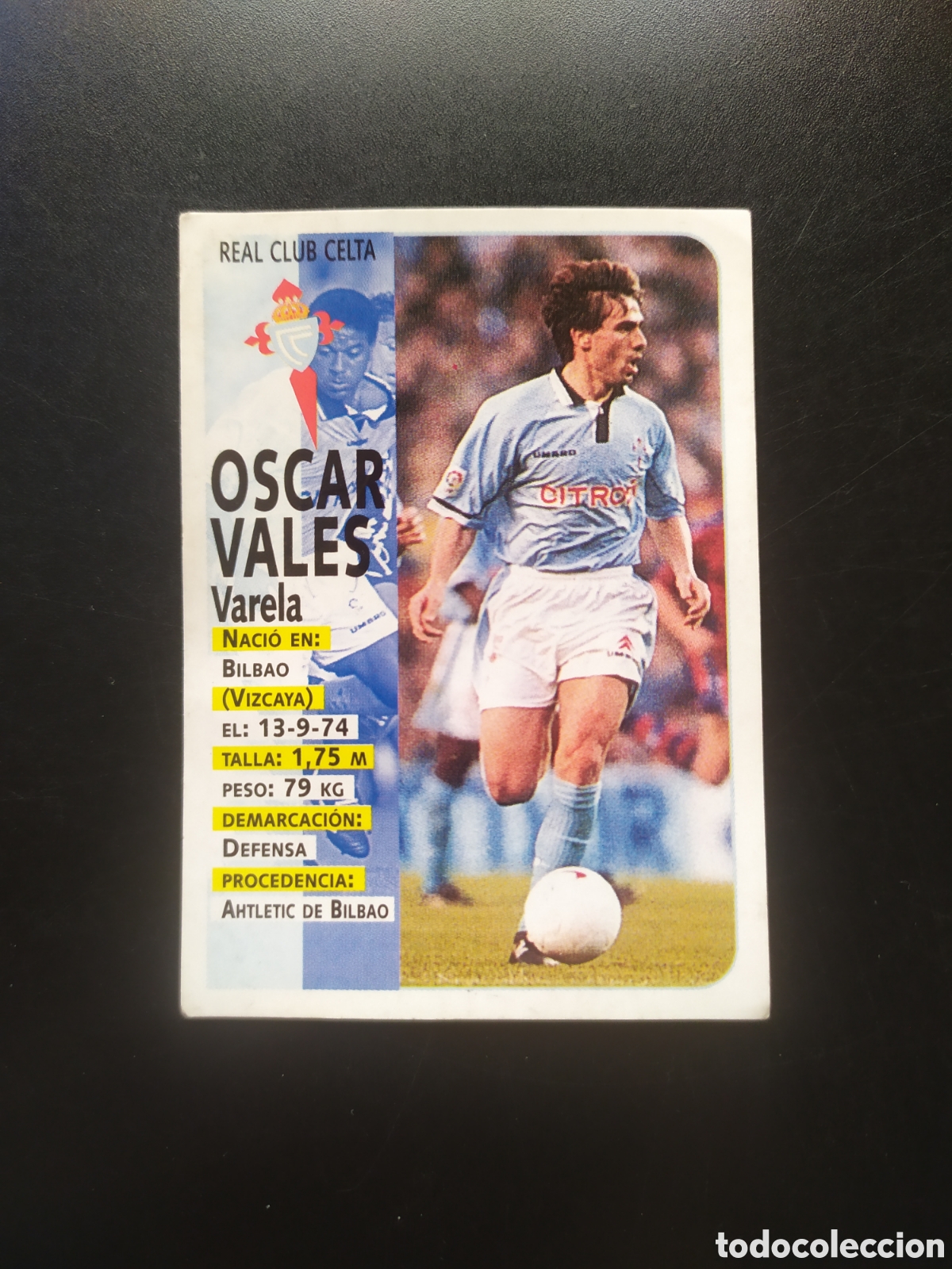 Cromos de F&uacute;tbol: Liga 1998 1999 98 99 panini sports Oscar Vales n&deg; 126 Celta Vigo