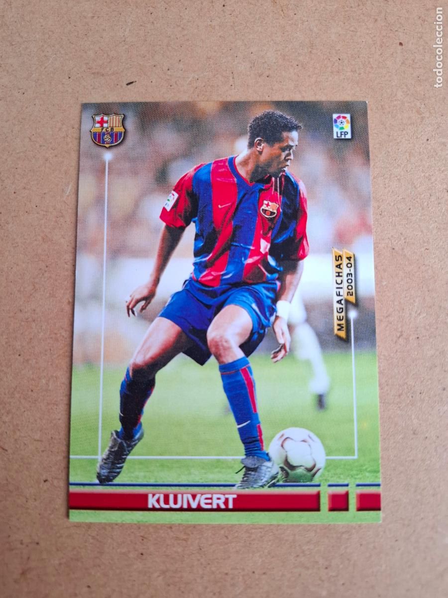 Cromos de F&uacute;tbol: MEGAFICHAS 2003 2004 03 04 - PANINI - 71 KLUIVERT - FC. BARCELONA (CM)