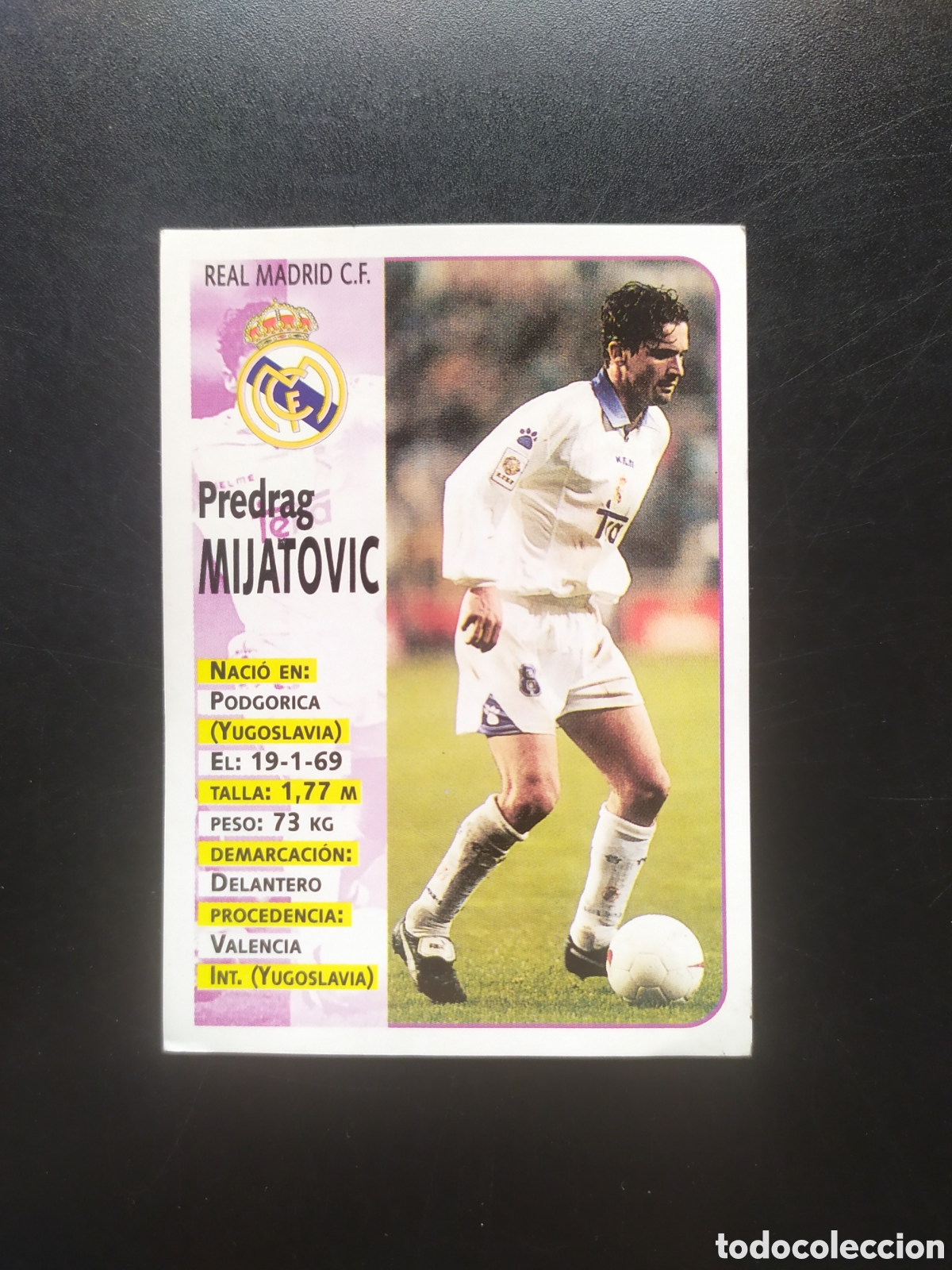 Cromos de F&uacute;tbol: Liga 1998 1999 98 99 panini sports Mijatovic n&deg; 80 Real Madrid