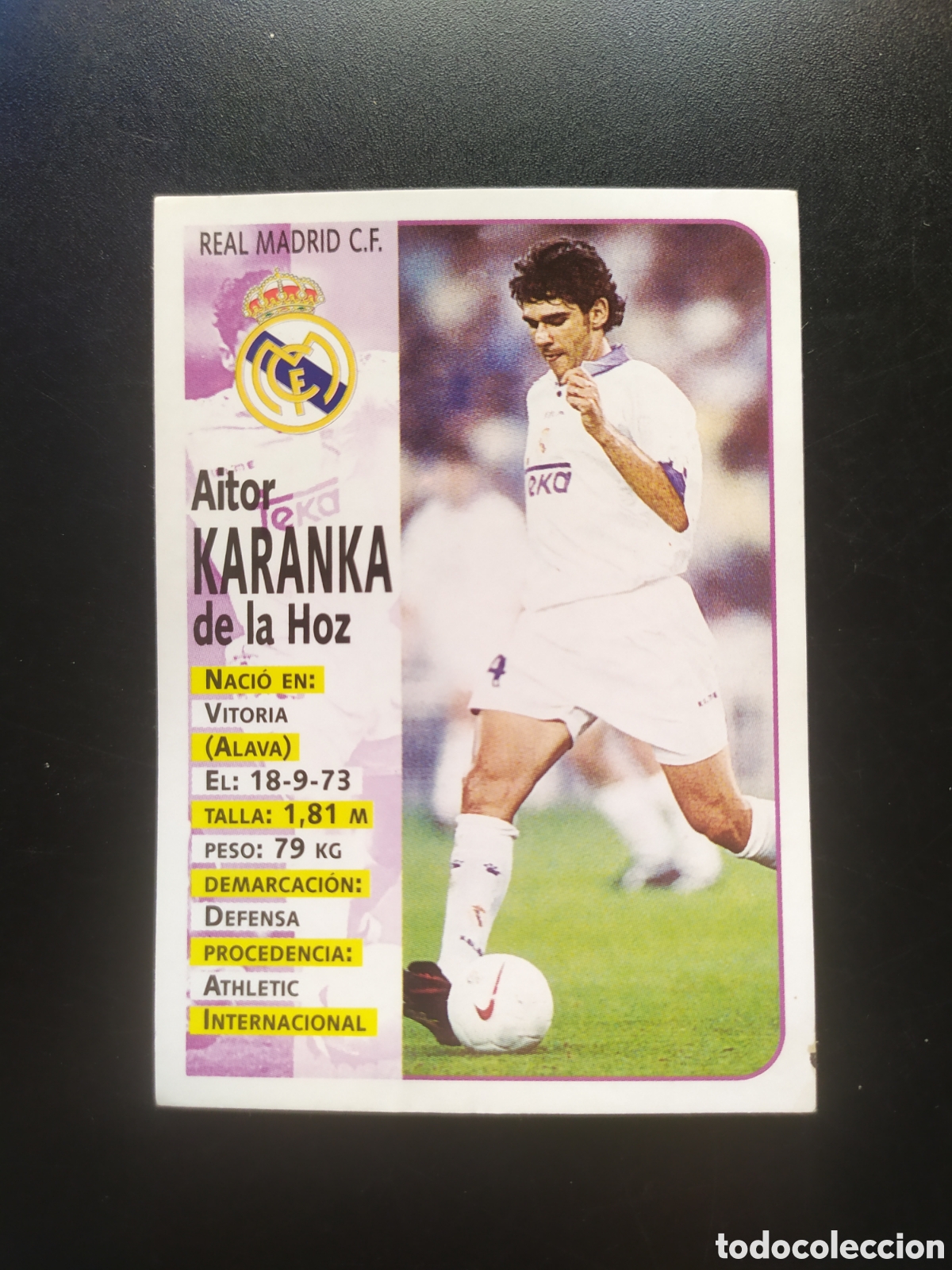 Cromos de F&uacute;tbol: Liga 1998 1999 98 99 panini sports Karanka n&deg; 71 Real Madrid