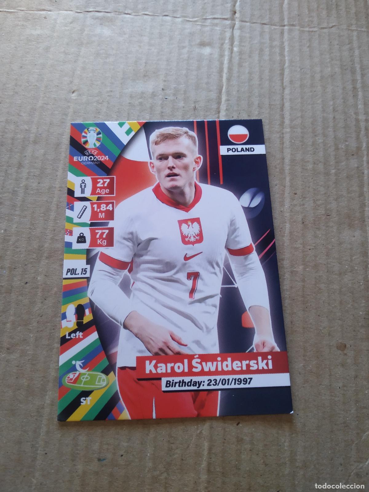 Cromos de F&uacute;tbol: POL 15 KAROL SWIDERSKI POLONIA CROMO FUTBOL EURO 2024 EUROCOPA FLASH EDITION