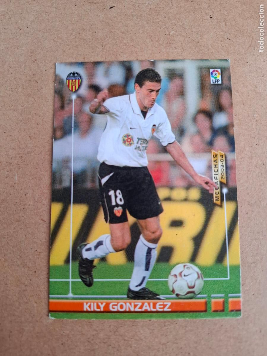 Cromos de F&uacute;tbol: MEGAFICHAS 2003 2004 03 04 - PANINI - 303 KILY GONZ&Aacute;LEZ ( BAJA ) - VALENCIA CF (CM)