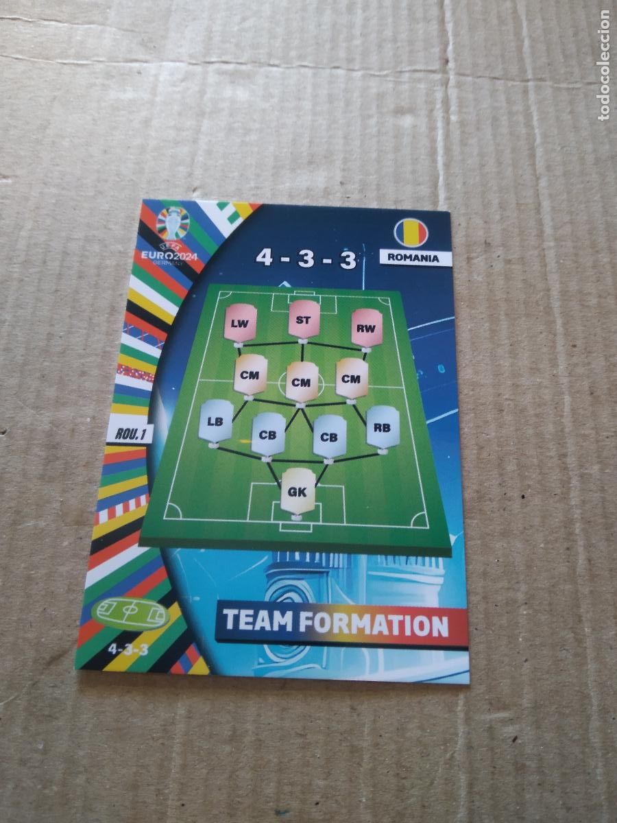 Cartes &agrave; collectionner de Football: ROU 1 TEAM FORMATION EQUIPO PLANTILLA RUMANIA CROMO FUTBOL EURO 2024 EUROCOPA FLASH EDITION