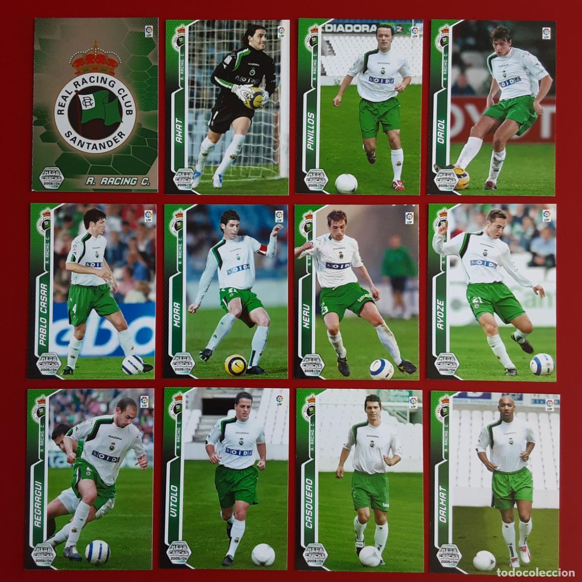 Cromos de f&uacute;tbol: EQUIPO COMPLETO RACING SANTANDER MEGACRACKS TEMPORADA 2005 2006 05 06 MGK