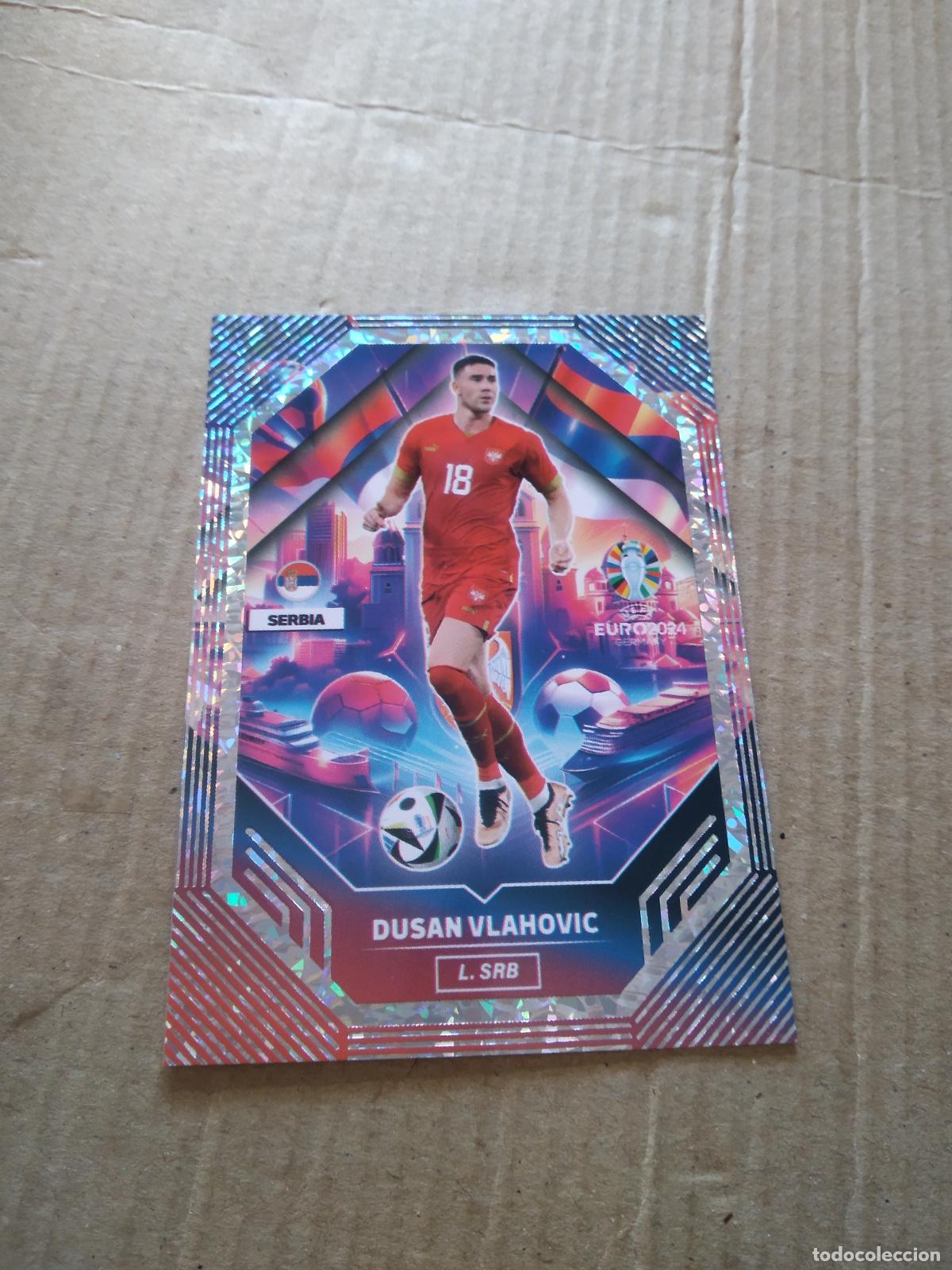Football Stickers: DUSAN VLAHOVIC SERBIA CROMO FUTBOL EURO 2024 EUROCOPA FLASH EDITION