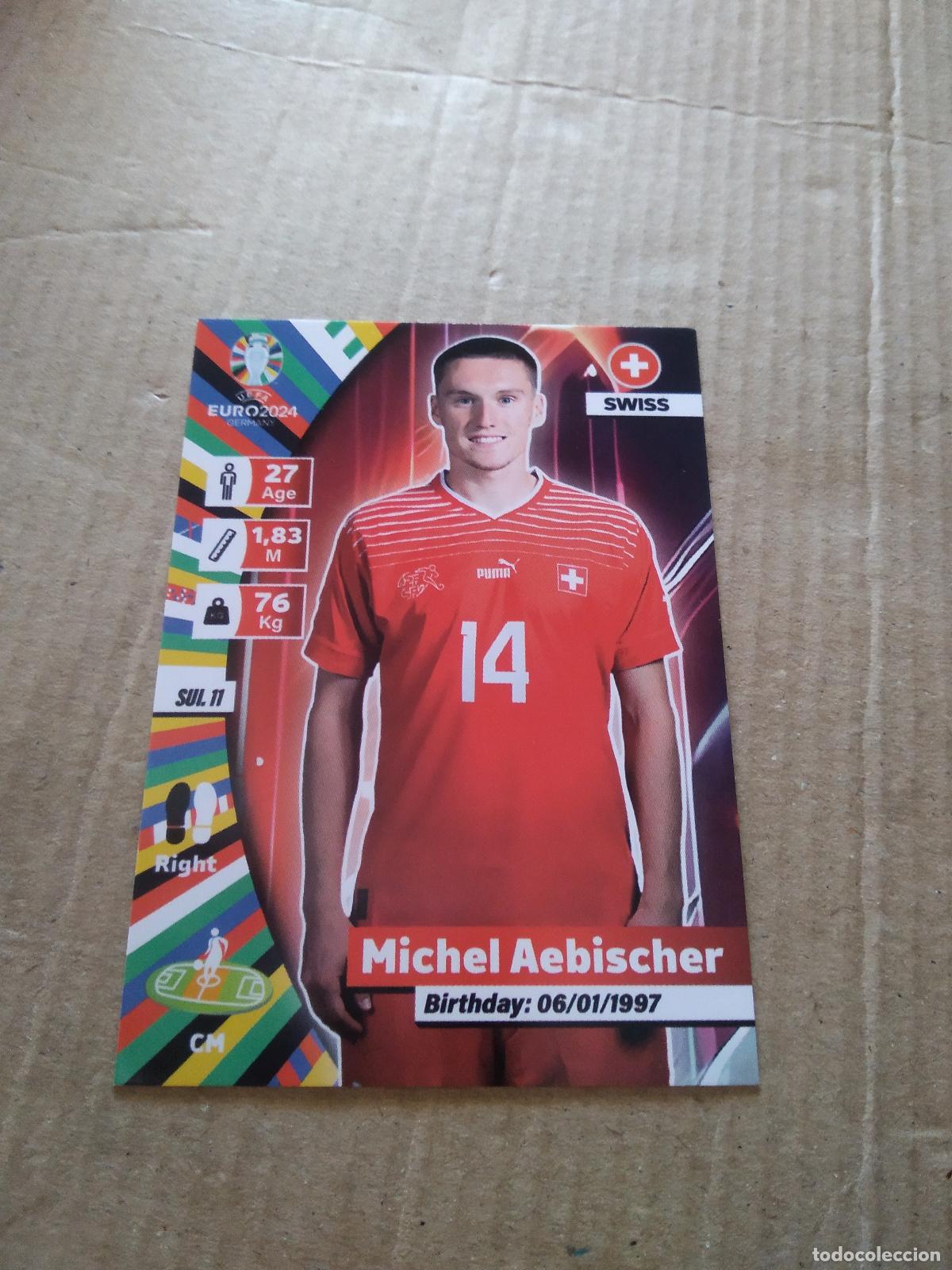 Cartes &agrave; collectionner de Football: SUI 11 MICHEL AEBISCHER SUIZA CROMO FUTBOL EURO 2024 EUROCOPA FLASH EDITION