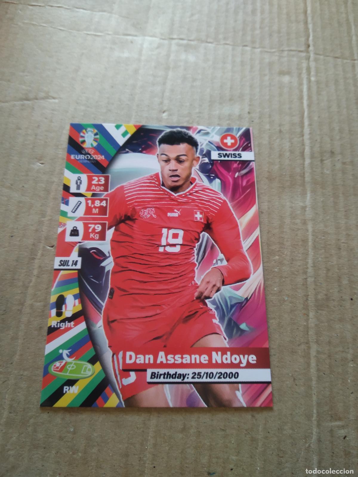 Cartes &agrave; collectionner de Football: SUI 14 DAN ASSANE NDOYE SUIZA CROMO FUTBOL EURO 2024 EUROCOPA FLASH EDITION
