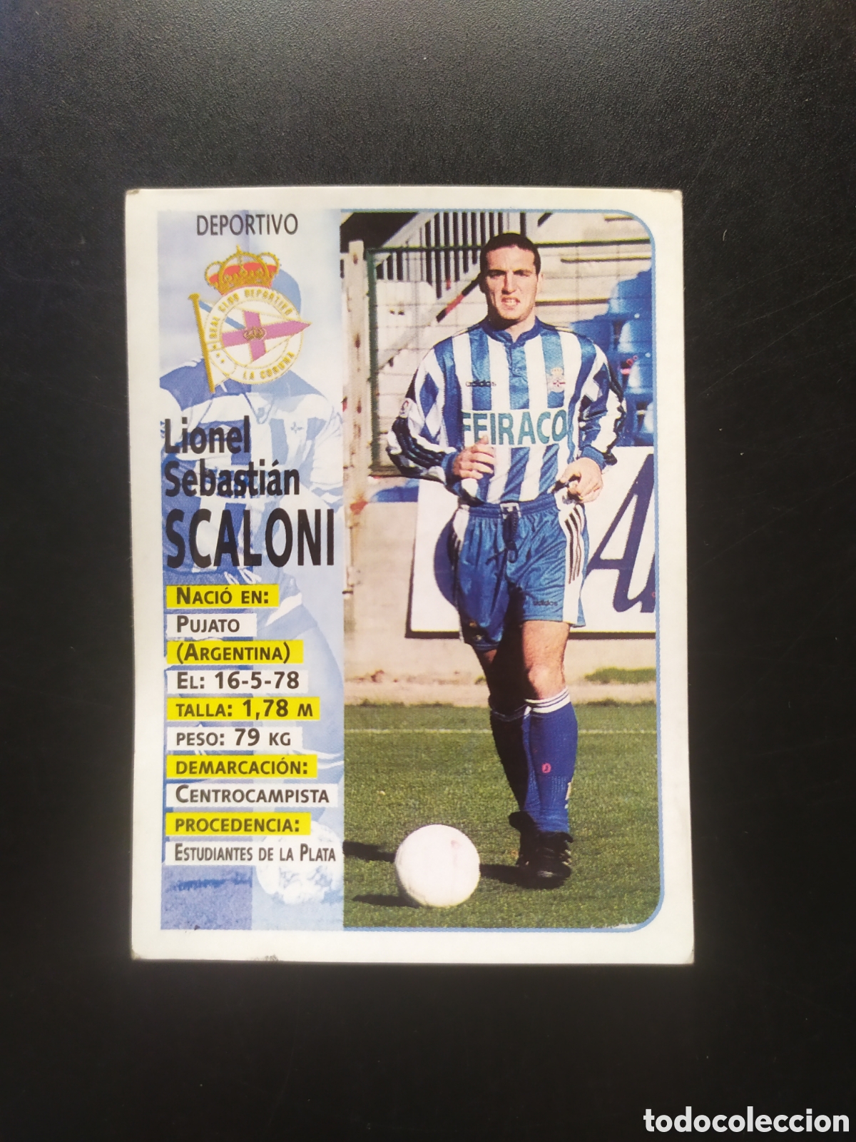 Cartes &agrave; collectionner de Football: Liga 1998 1999 98 99 panini sports Scaloni n&deg; 230 Deportivo Coru&ntilde;a