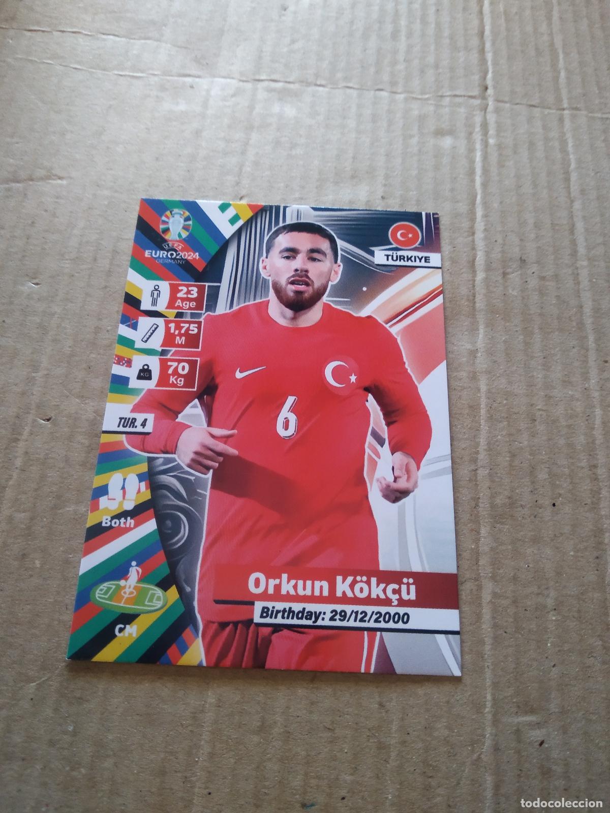 Cromos de F&uacute;tbol: TUR 4 ORKUN KOK&Ccedil;U TURQUIA CROMO FUTBOL EURO 2024 EUROCOPA FLASH EDITION