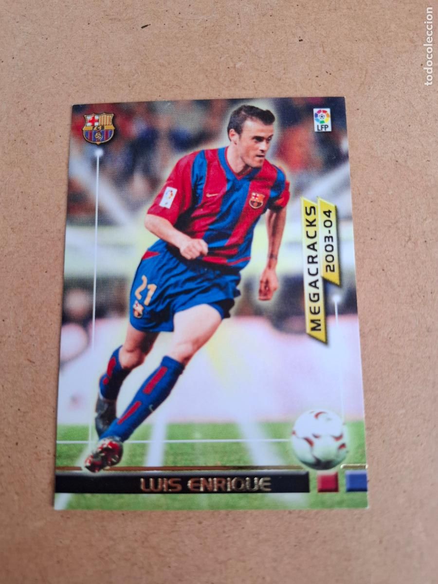 Cromos de F&uacute;tbol: MEGAFICHAS 2003 2004 03 04 - PANINI - 371 LUIS ENRIQUE ( MEGACRACKS ) - FC. BARCELONA (CM)
