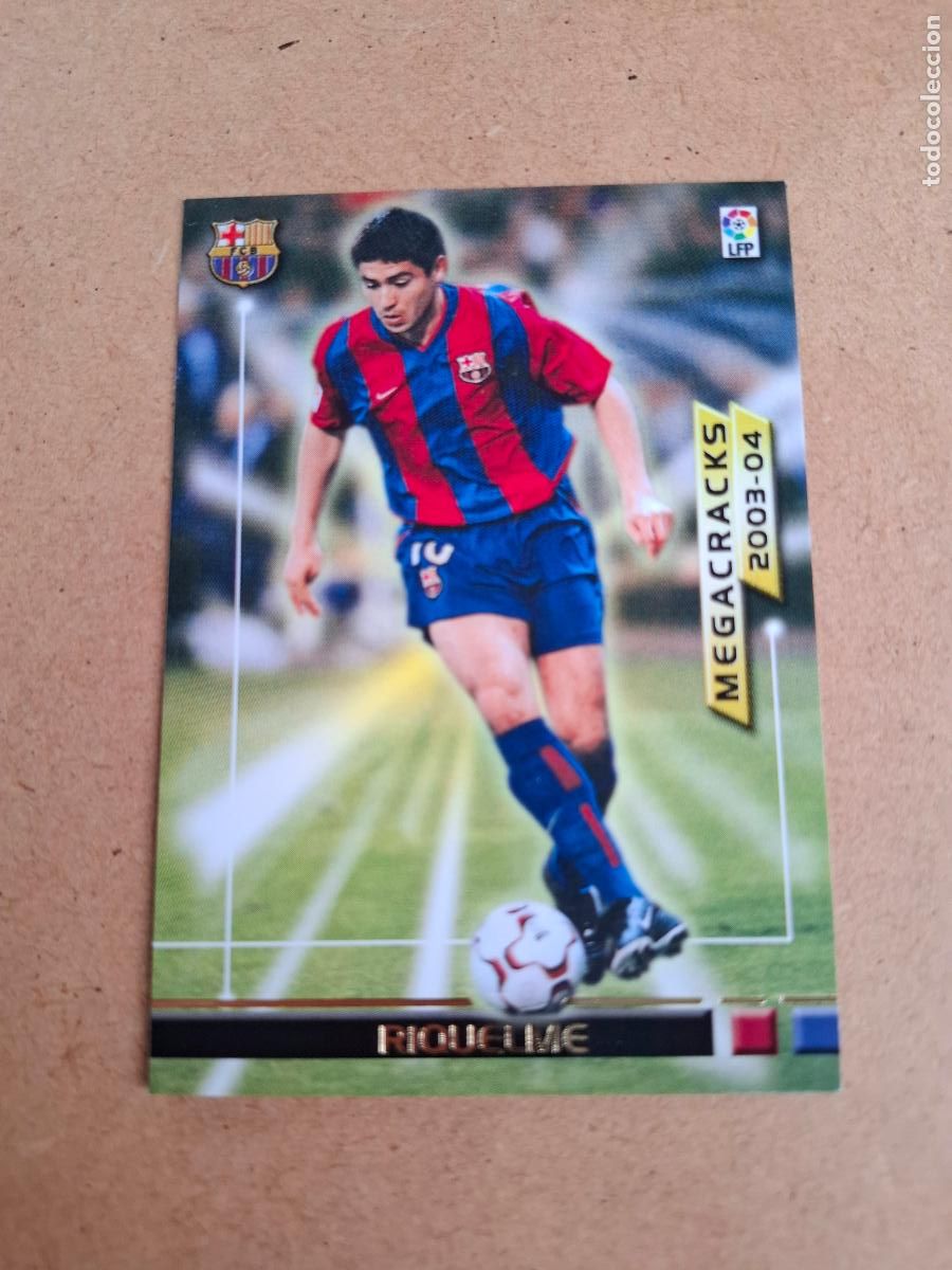 Cromos de F&uacute;tbol: MEGAFICHAS 2003 2004 03 04 - PANINI - 374 RIQUELME ( MEGACRACKS ) - FC. BARCELONA (CM)