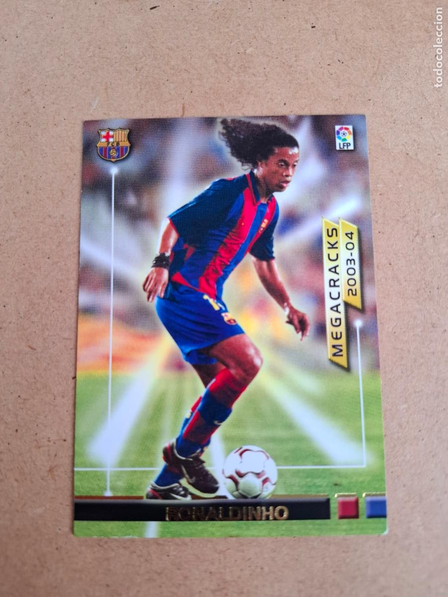 Cromos de F&uacute;tbol: MEGAFICHAS 2003 2004 03 04 - PANINI - 374 BIS RONALDINHO ( MEGACRACKS ) - FC. BARCELONA (CM)