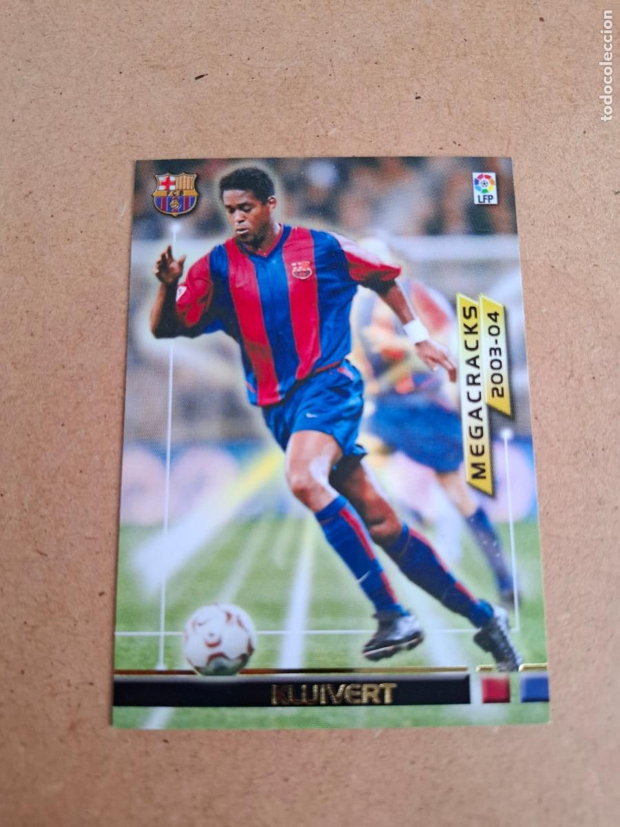 Football Stickers: MEGAFICHAS 2003 2004 03 04 - PANINI - 386 KLUIVERT ( MEGACRACKS ) - FC. BARCELONA (CM)