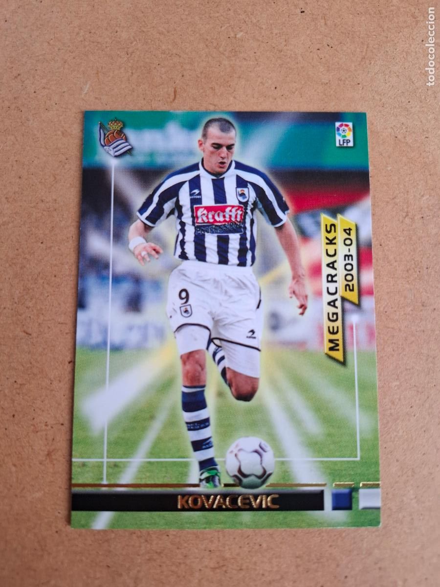 Football Stickers: MEGAFICHAS 2003 2004 03 04 - PANINI - 387 KOVACEVIC ( MEGACRACKS ) - REAL SOCIEDAD (CM)