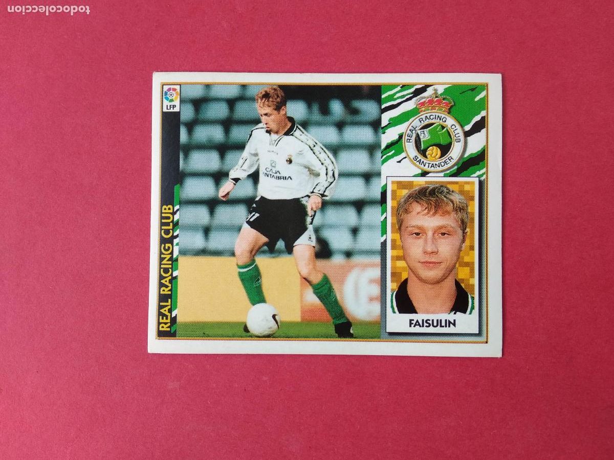 Fu&szlig;ball-Sticker: CROMOS EDICIONES ESTE LIGA 97 98 1997 1998 CROMO BAJA NUNCA PEGADO RACING DE SANTANDER FAISULIN