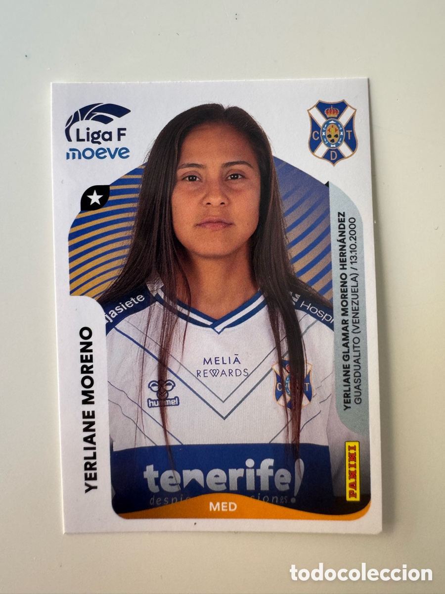 Cromos de Futebol: PANINI LIGA F FEMENINA 2025-2026 25-26 &ndash; Yerliane Moreno Costa Adeje Tenerife N&ordm; 116