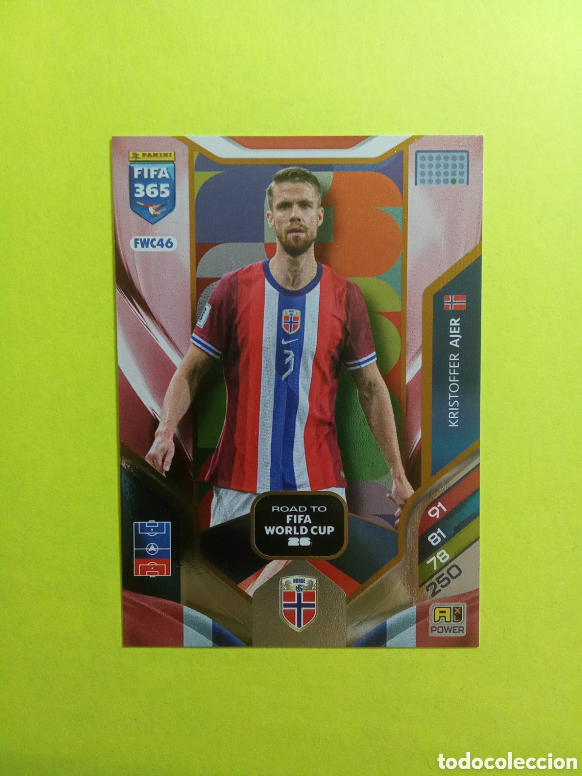 Fu&szlig;ball-Sticker: CROMO FWC 46 AJER NORUEGA NORDIC EDITION FIFA 365 2026 ADRENALYN 25-26