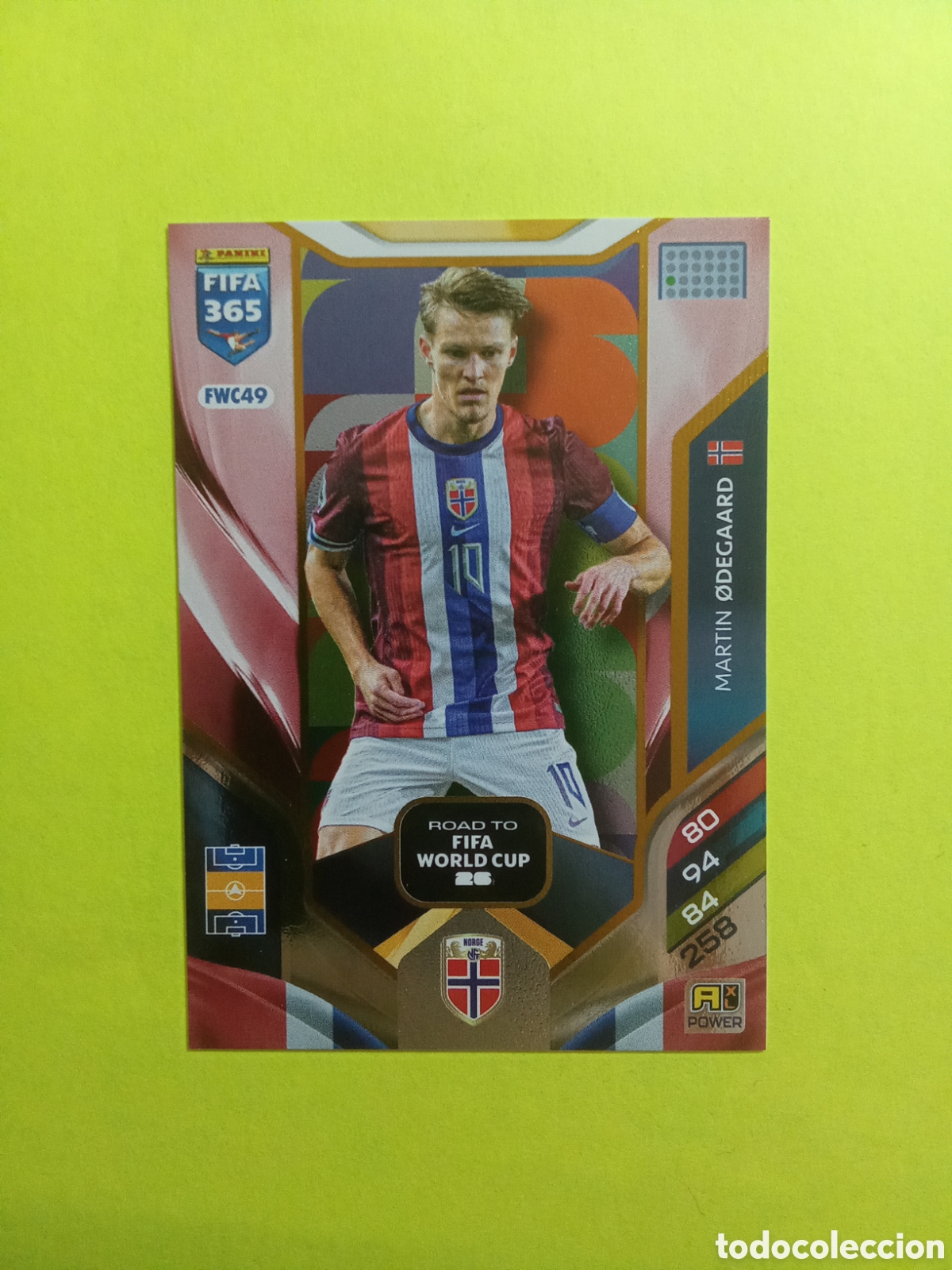 Football Stickers: CROMO FWC 49 ODEGAARD NORUEGA NORDIC EDITION FIFA 365 2026 ADRENALYN 25-26