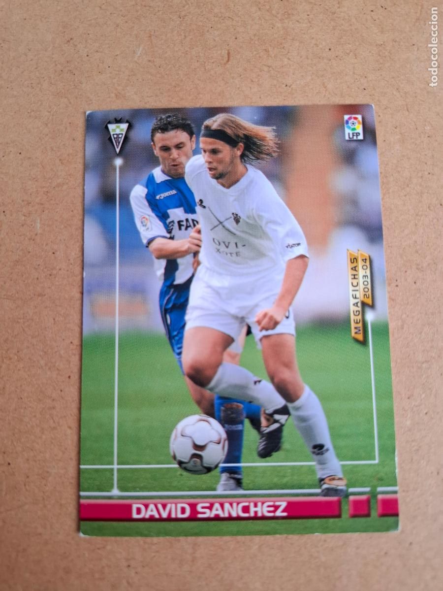 Football Stickers: MEGAFICHAS 2003 2004 03 04 - PANINI - 485 DAVID S&Aacute;NCHEZ - ALBACETE BALOMPIE (CM)