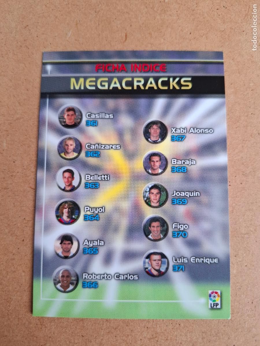 Cromos de Futebol: MEGAFICHAS 2003 2004 03 04 - PANINI - INDICE MEGACRACKS ( CORREGIDO ) (CM)