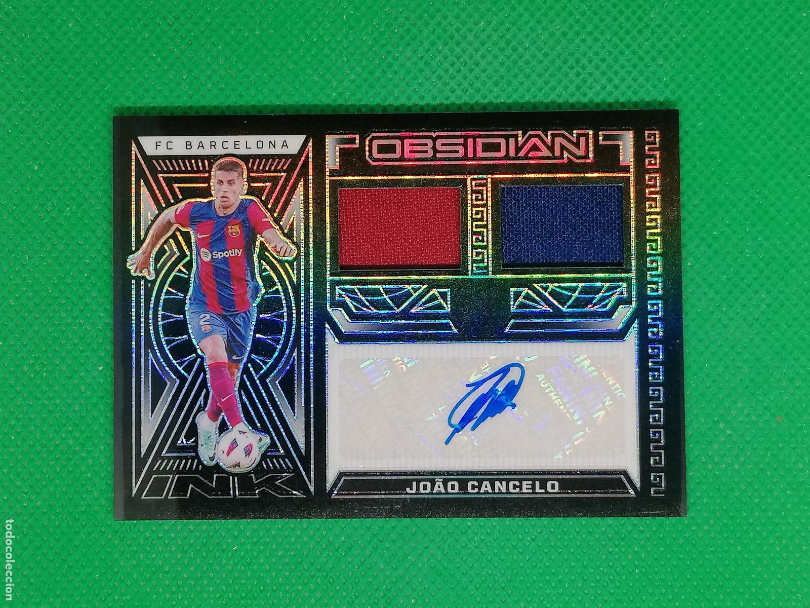 Figurine di Calcio: DJ-JCO JOAO CANCELO BARCELONA /199 PATCH AUTO AUTOGRAFH FIRMA ⚽ PANINI OBSIDIAN 23 24 2023 2024 ⚽