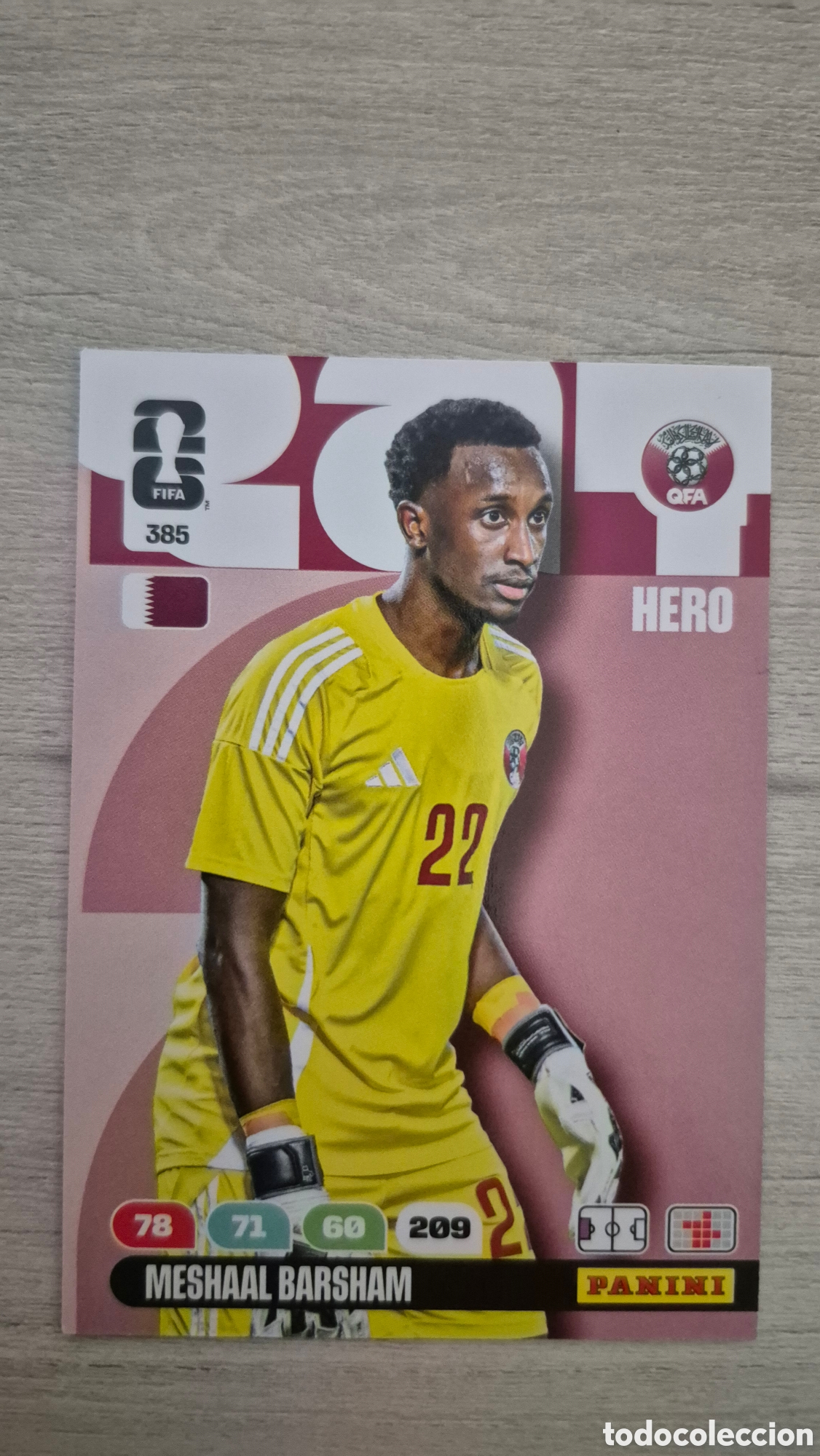 Cromos de F&uacute;tbol: N&deg;385 Qatar Meshaal Barsham Adrenalyn FIFA World Cup 2026