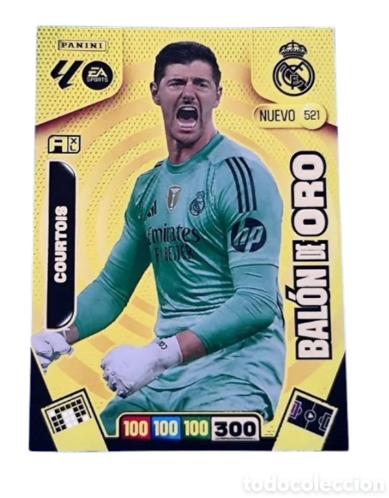 Fu&szlig;ball-Sticker: 520 COURTOIS (REAL MADRID ) NUEVO BALON DE ORO , PANINI ADRENALYN XL 2025 2026