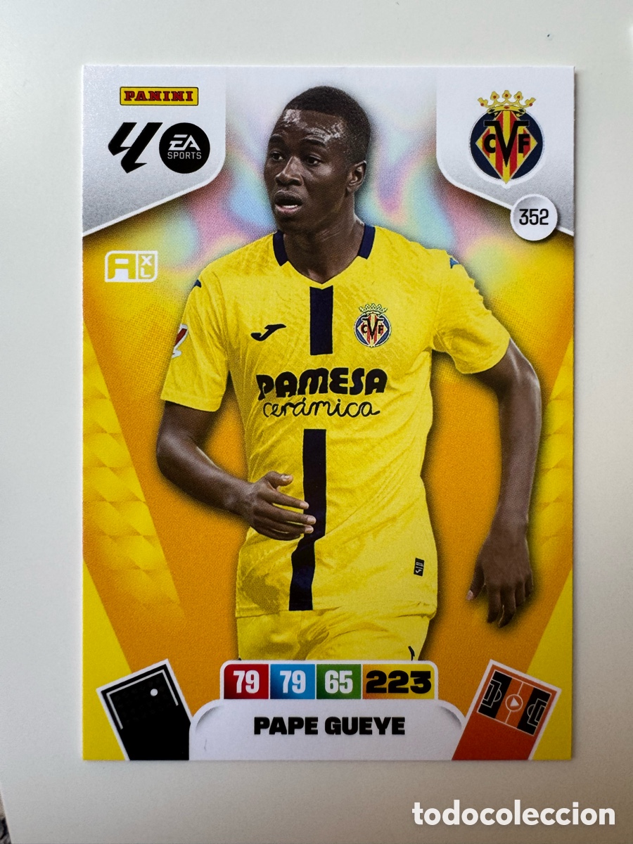 Cromos de F&uacute;tbol: PANINI ADRENALYN XL LIGA EA SPORTS 2025-2026 25-26 &ndash; N&ordm; 352 &ndash; Pape Gueye Villarreal CF